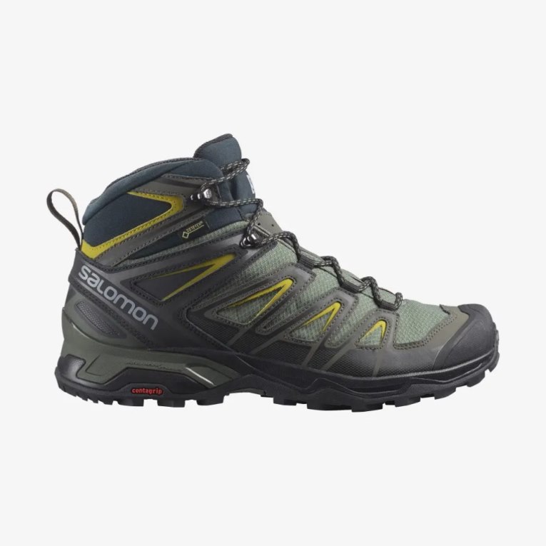 Botas Montaña Salomon X Ultra 3 Mid GTX Hombre Verde Oliva | MX TISL624